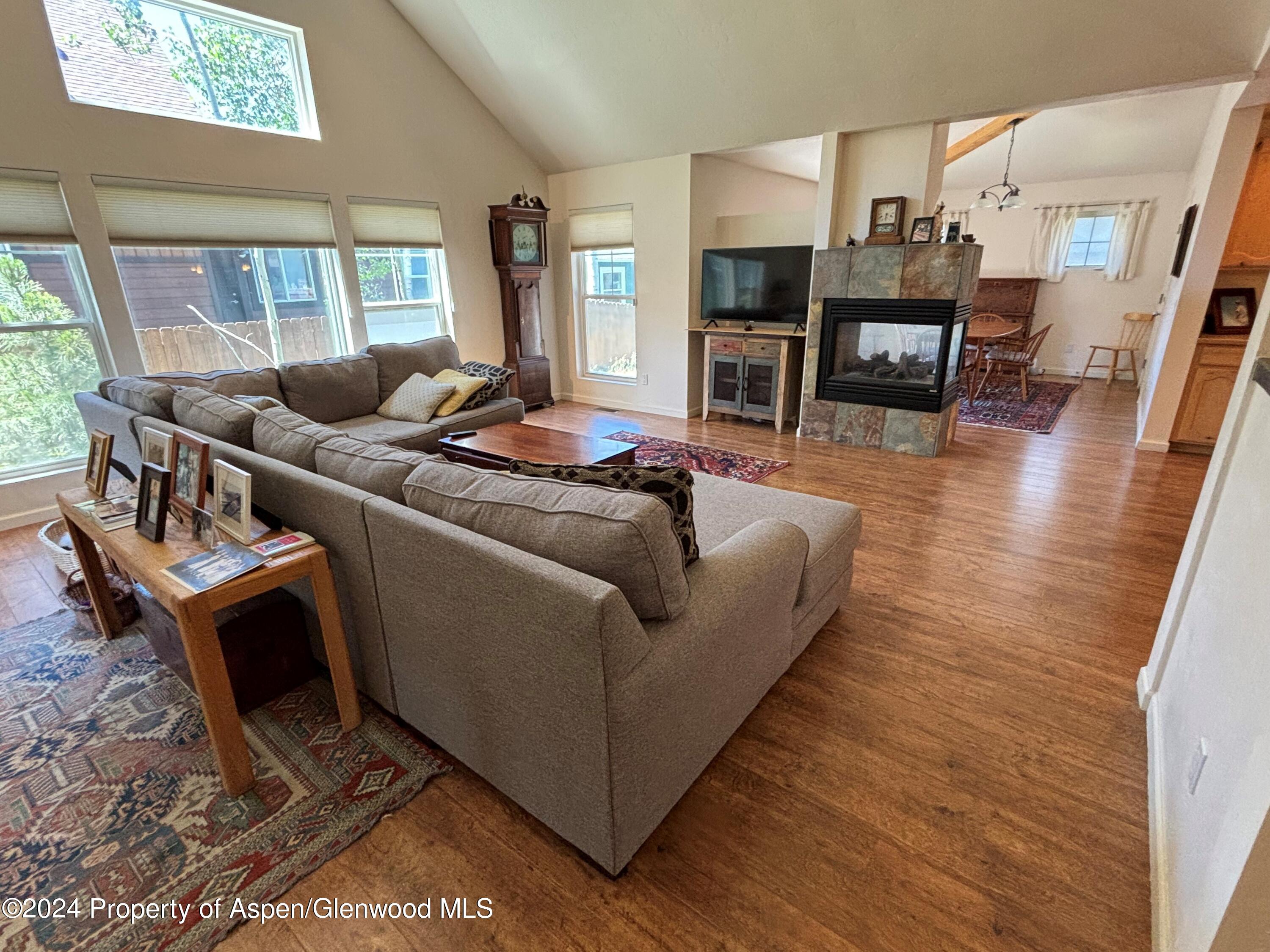 208 Juniper Court Basalt, CO 81621 - Photo 3 of 9 a living room with furniture and a fireplace