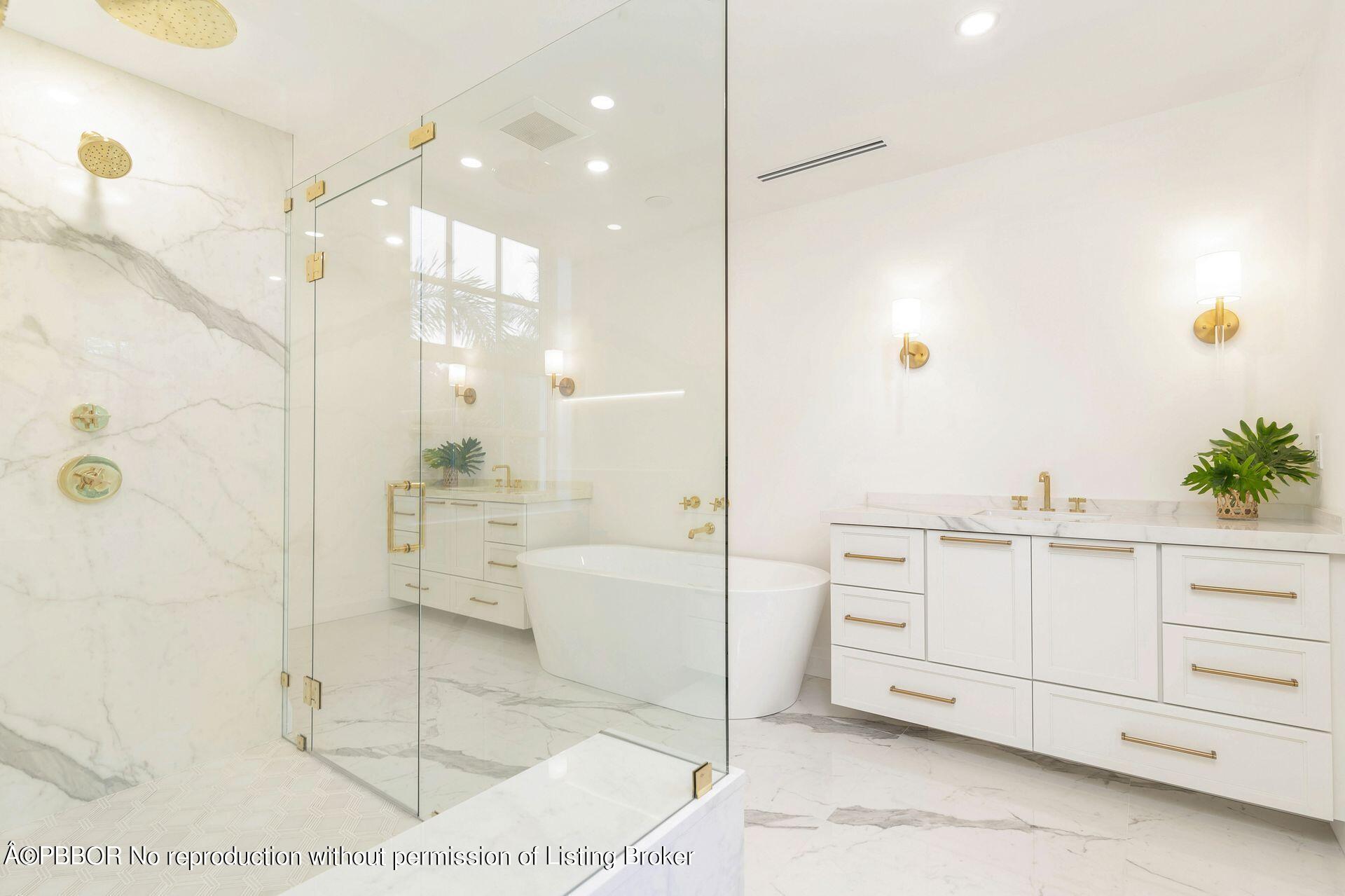 320 Sunset Road West Palm Beach, FL 33401 - Photo 22 of 35 a bathroom with a double vanity sink a mirror and shower