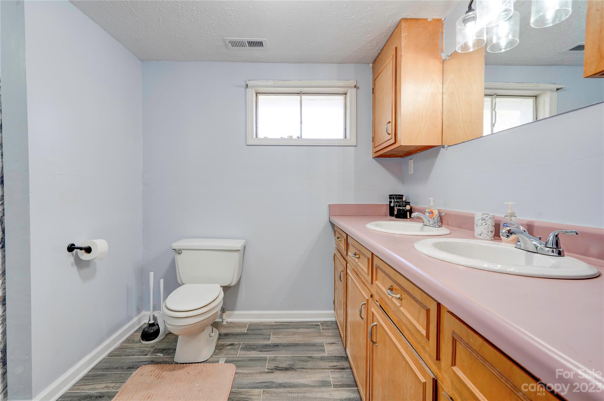 128 Burley's Knob Bostic, NC 28018 - Photo 11 of 19 a bathroom with a sink a toilet and mirror
