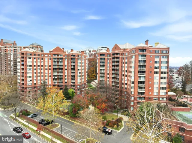 a view of a city with tall buildings