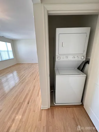 a utility room with a washer and dryer