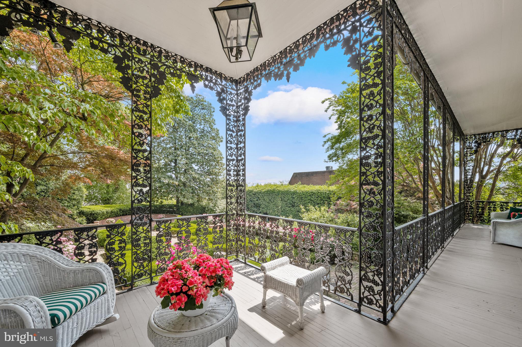 3508 Prospect Street Northwest Washington, DC 20007 - Photo 24 of 39 a balcony with couple of potted plants