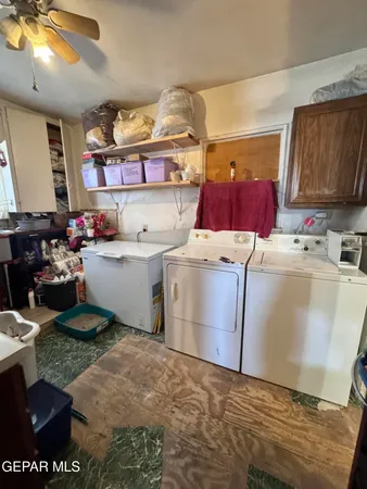 a view of storage and utility room