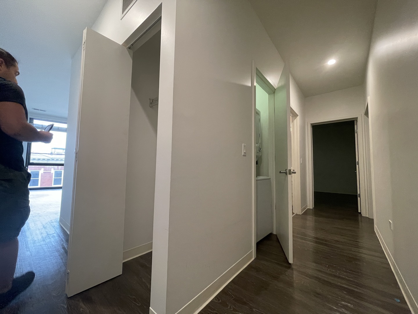 Undisclosed Address Chicago, IL 60642 - Photo 17 of 25 a view of hallway with wooden floor