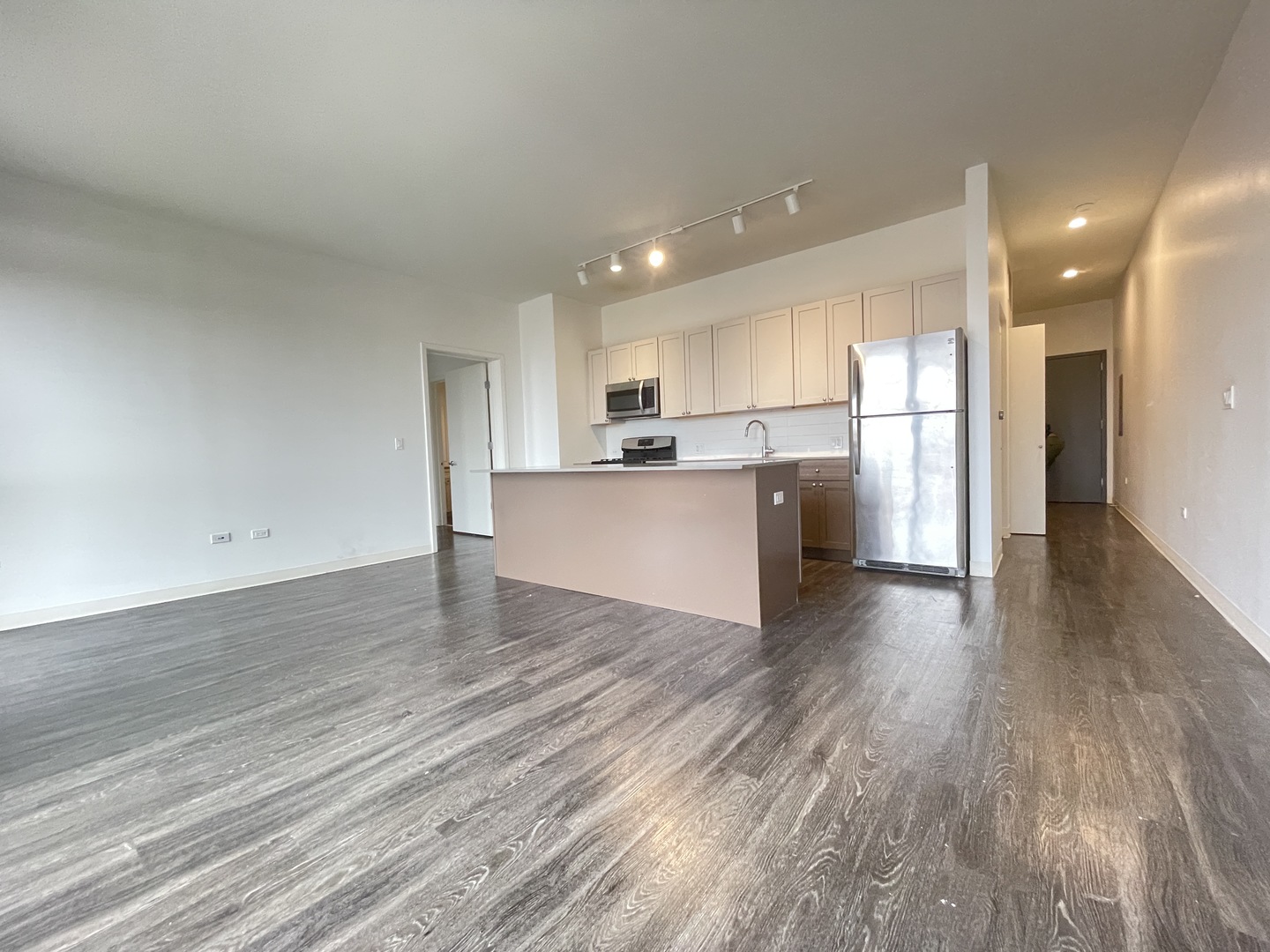 Undisclosed Address Chicago, IL 60642 - Photo 3 of 25 a view of kitchen with wooden floor