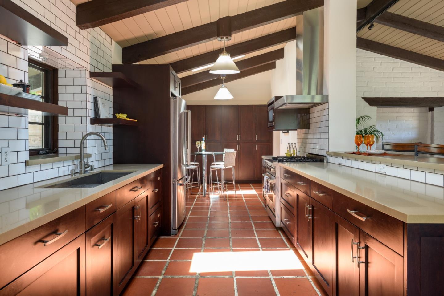 248 Exeter Avenue San Carlos, CA 94070 - Photo 9 of 28 a large kitchen with stainless steel appliances granite countertop a stove a sink and a microwave