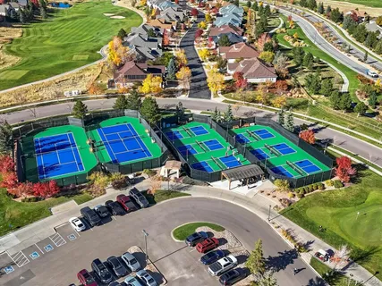 an aerial view of a city