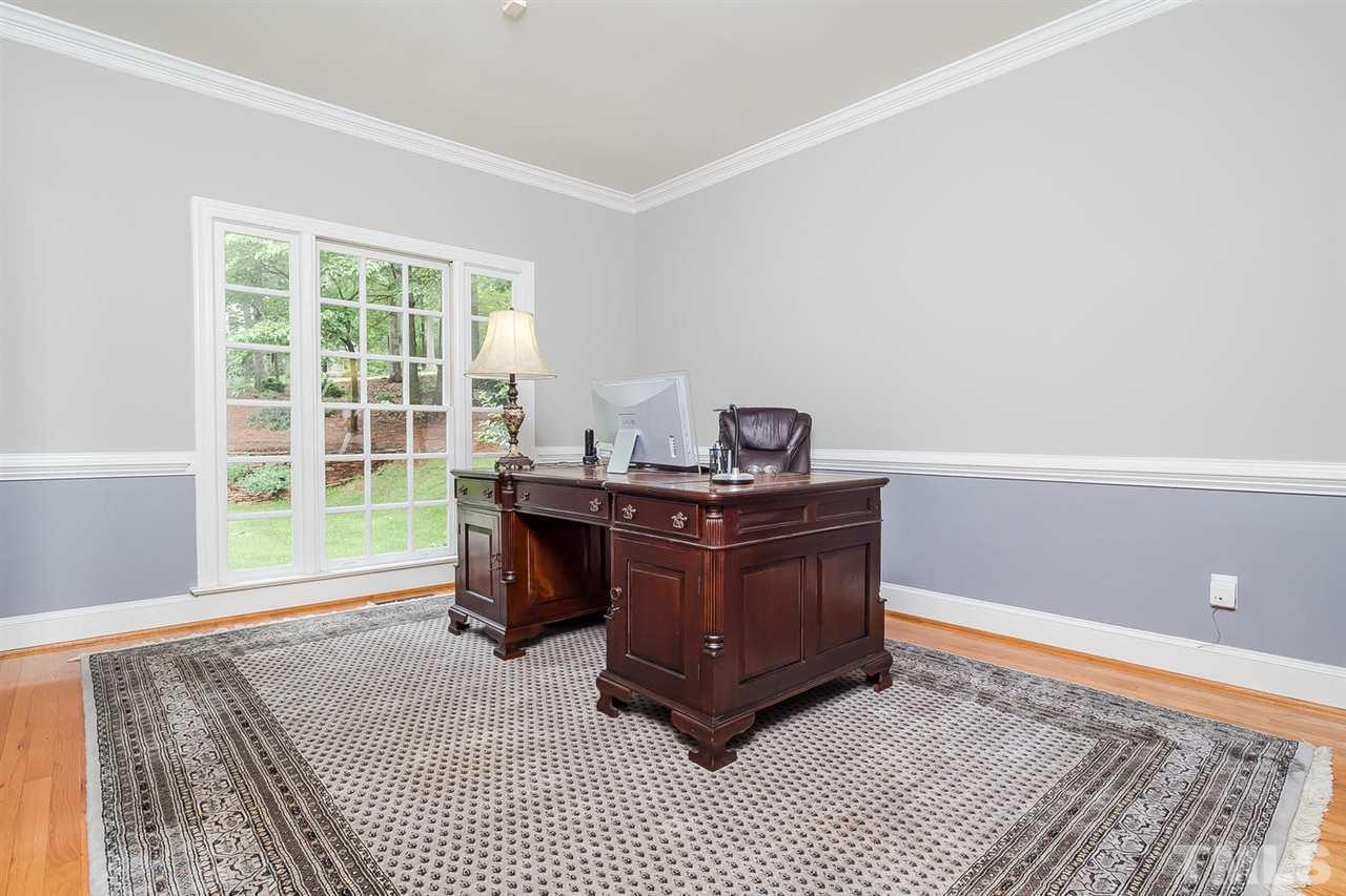 1105 Wagon Ridge Road Raleigh, NC 27614 - Photo 3 of 25 Living Room/Office with glass French Doors