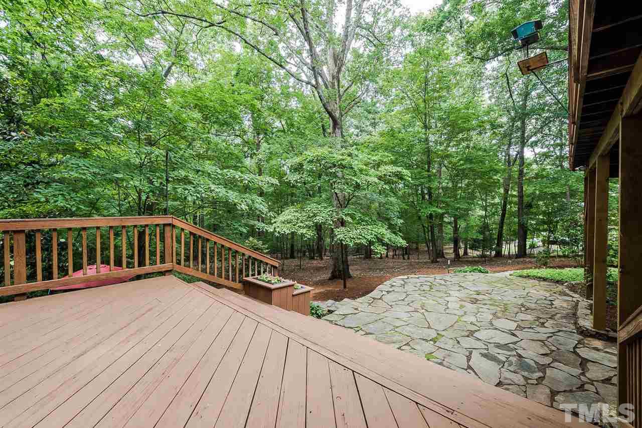1105 Wagon Ridge Road Raleigh, NC 27614 - Photo 23 of 25 View of lower level deck and stone patios.