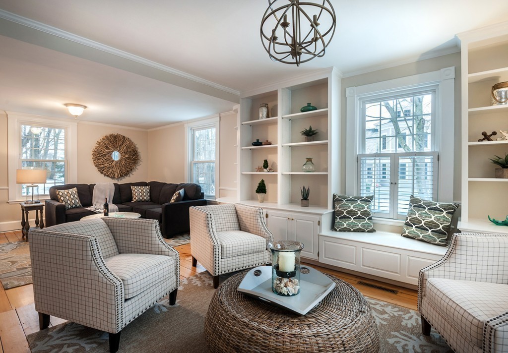 6 Leavitt Street Hingham, MA 02043 - Photo 7 of 28 a living room with furniture or couch and a large window