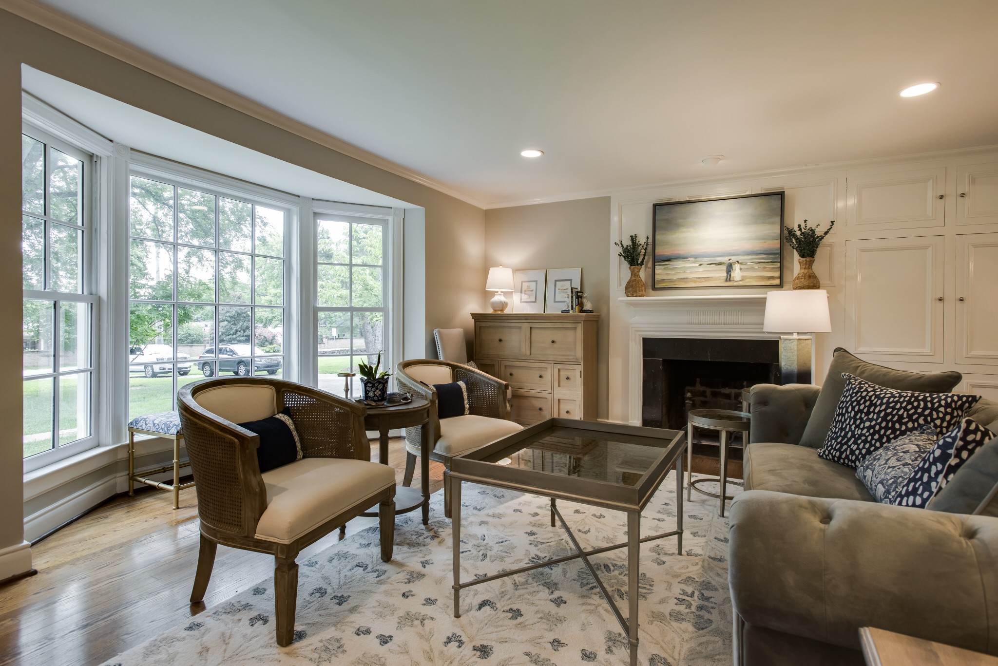 4105 Estes Road Nashville, TN 37215 - Photo 5 of 34 a living room with furniture and a fireplace