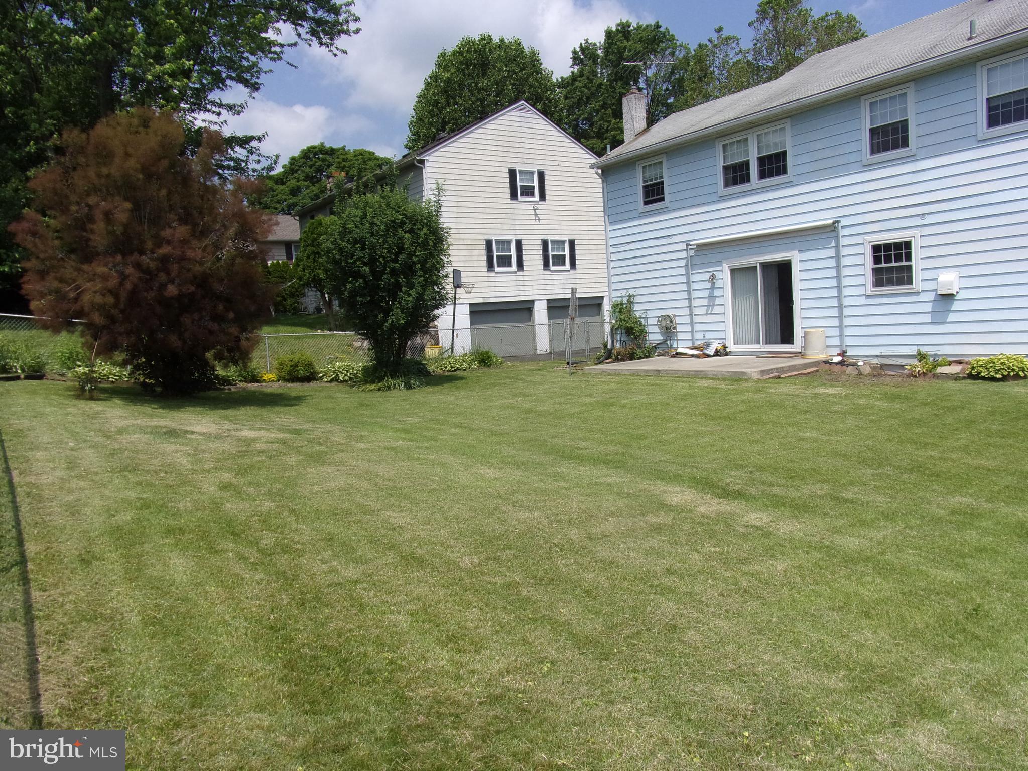 Rear yard & patio area