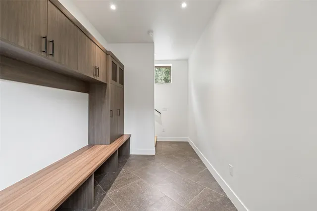 a view of hallway with stairs