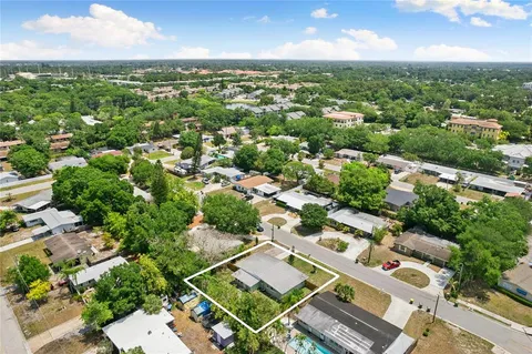 an aerial view of multiple house