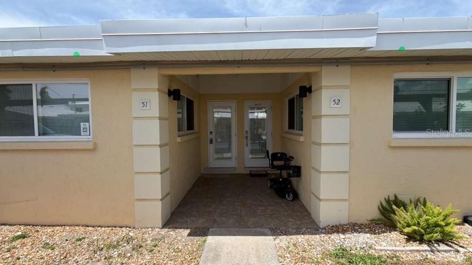 a view of a entryway of the house