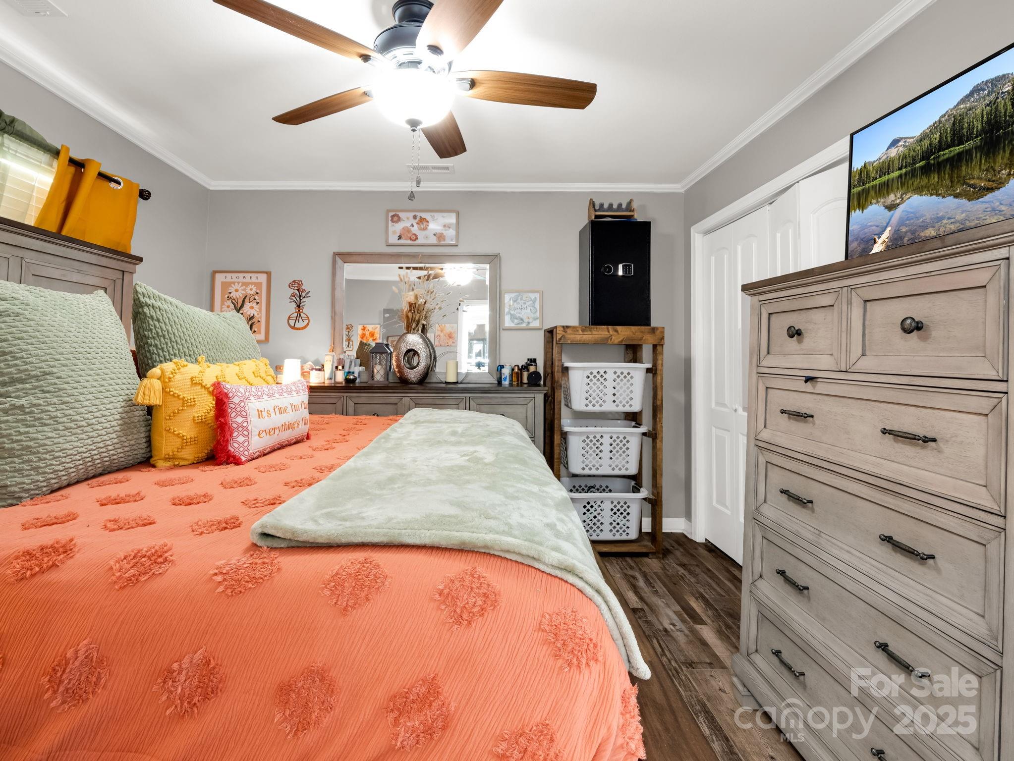 261 Faye Toney Road Mooresboro, NC 28114 - Photo 23 of 48 a bed room with a bed and a television