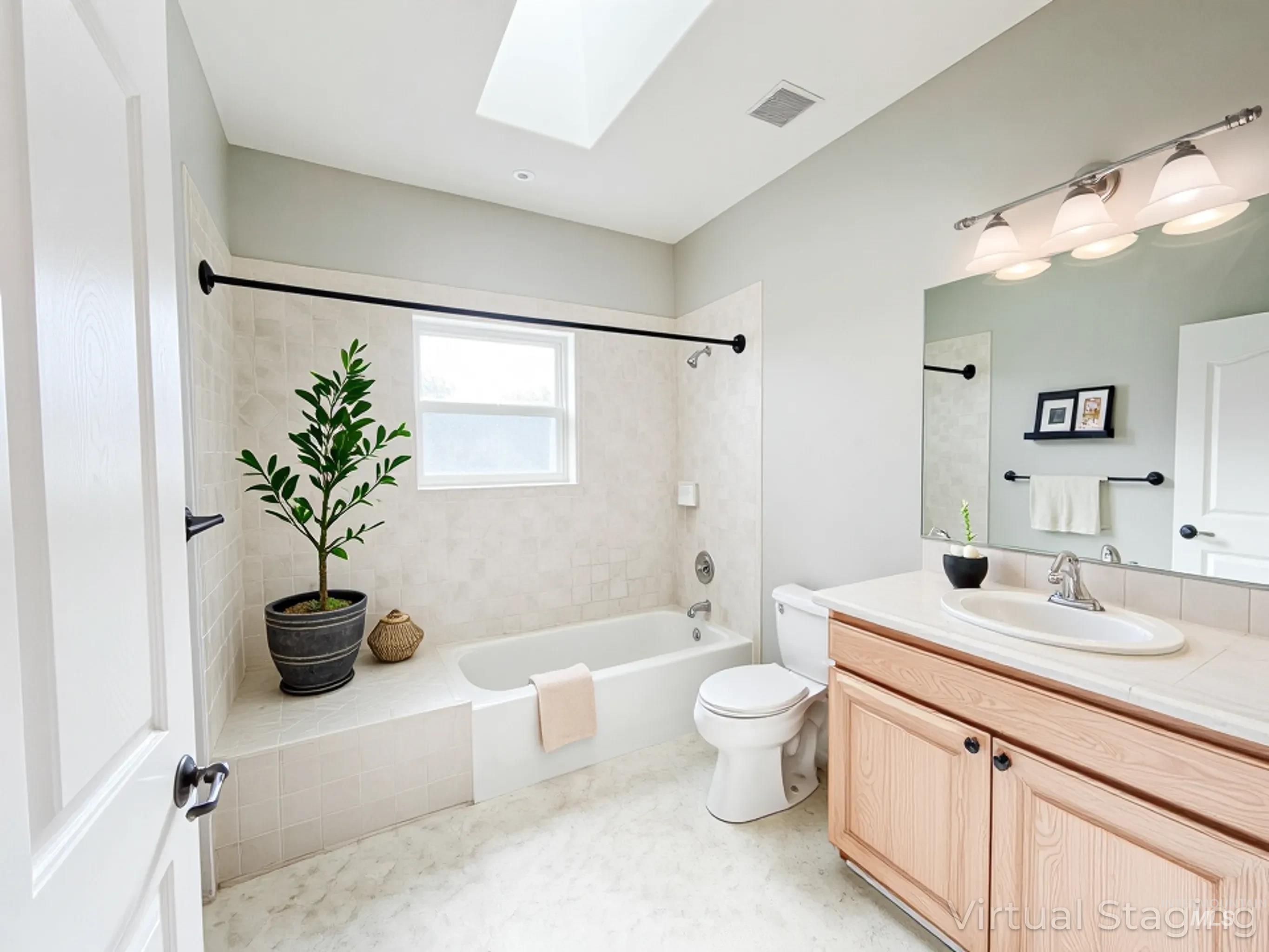 5231 North Morninggale Way Boise, ID 83713 - Photo 13 of 44 Full bath with a skylight, vanity, and shower combination