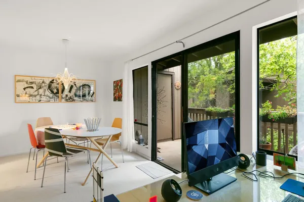 a outdoor space with furniture