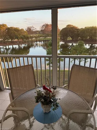 a view of a chairs in a balcony