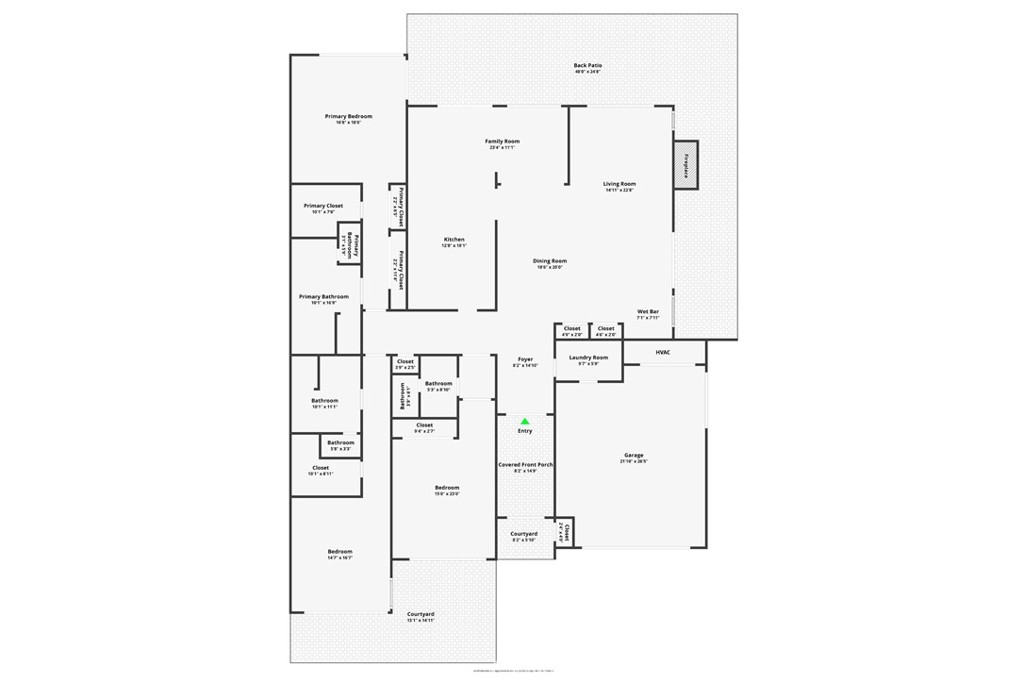 19 Cornell Drive Rancho Mirage, CA 92270 - Photo 41 of 52 a picture of floor plan