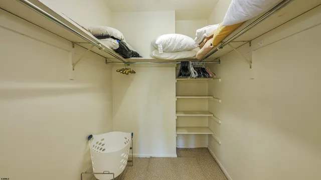 a view of a room with shelves