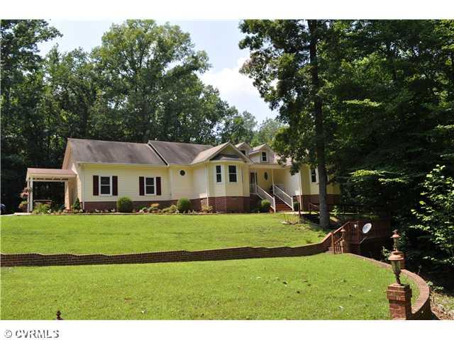 12103 Chatham Road Prince George, VA 23875 - Photo 1 of 18 Exterior Front - Beautiful private setting - surrounded by wooded acreage - yet close in to shopping, schools and amenities.