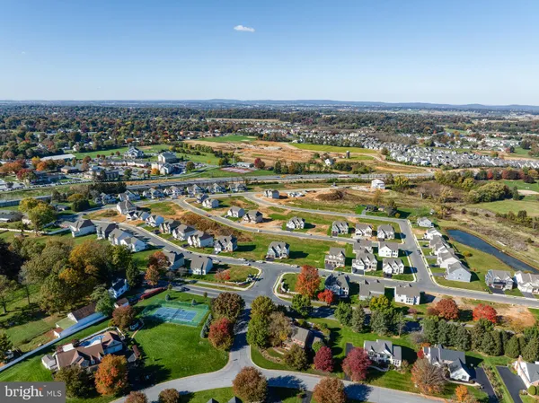 an aerial view of a city