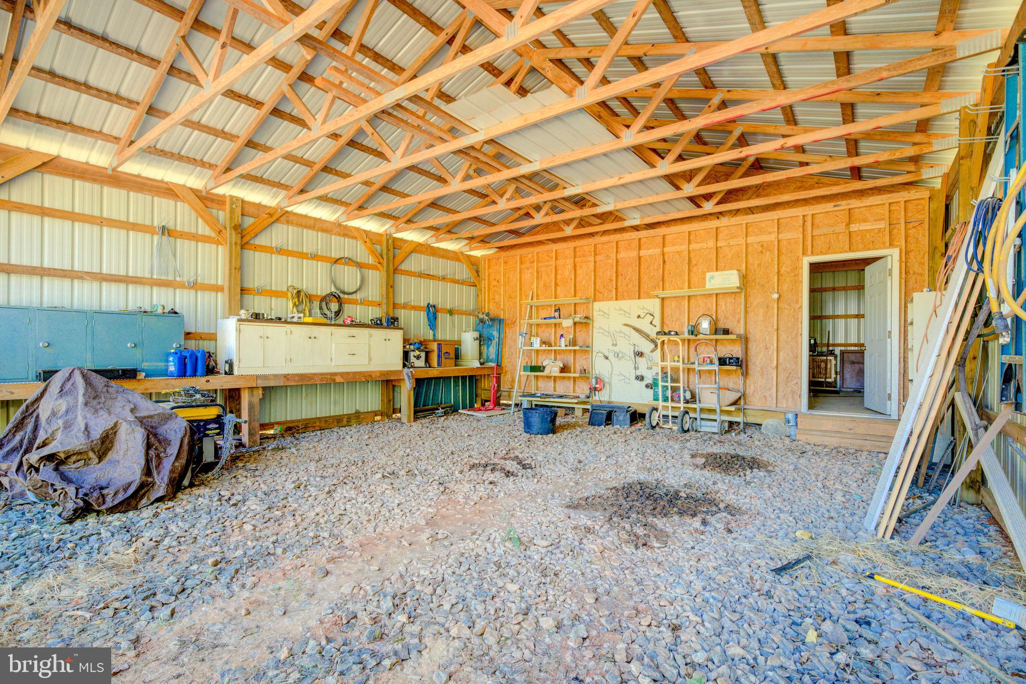 1421 Bohannon Road Bumpass, VA 23024 - Photo 33 of 55 24' x 40'pole barn, 18' enclosed w/power & water