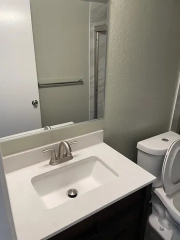 a bathroom with a sink and a toilet