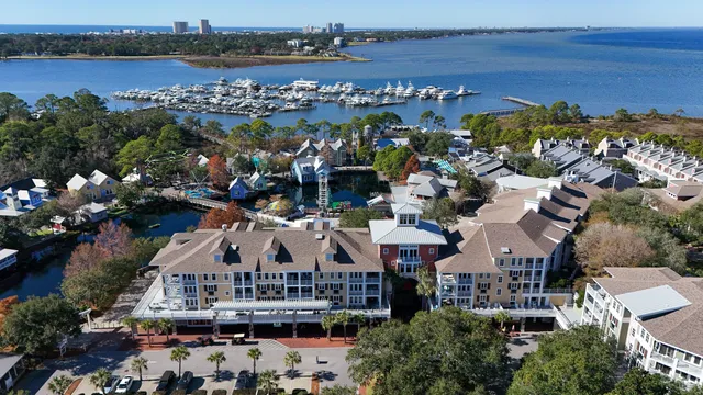 a front view of a building with an outdoor space