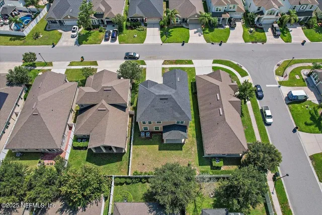 an aerial view of a city