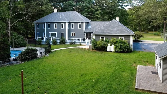 a view of a house with garden