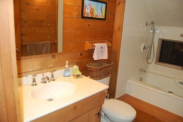 522 Shady Nook Road West Newfield, ME 04095 - Photo 26 of 30 2nd floor Bath w/ knotty pine walls.