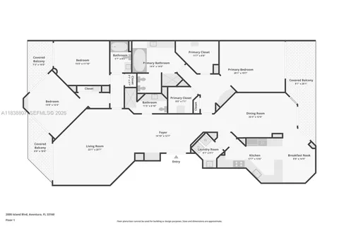 $1,299,000 | 2000 Island Boulevard, Unit 2409, Aventura, FL 33160