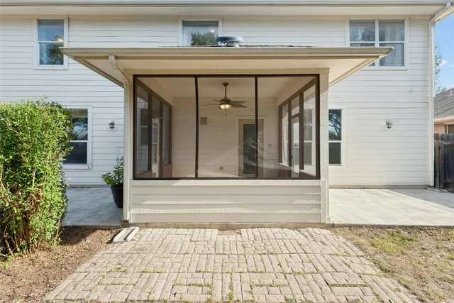 a view of a entryway door of house