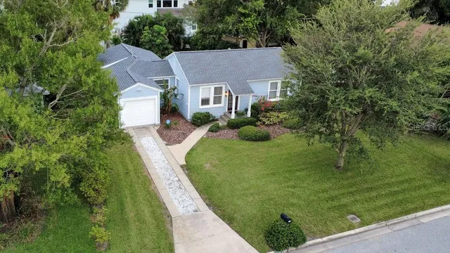 a aerial view of a house
