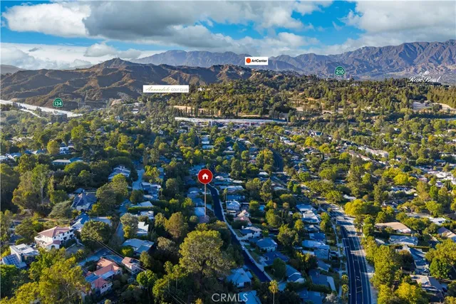 a view of city and mountain