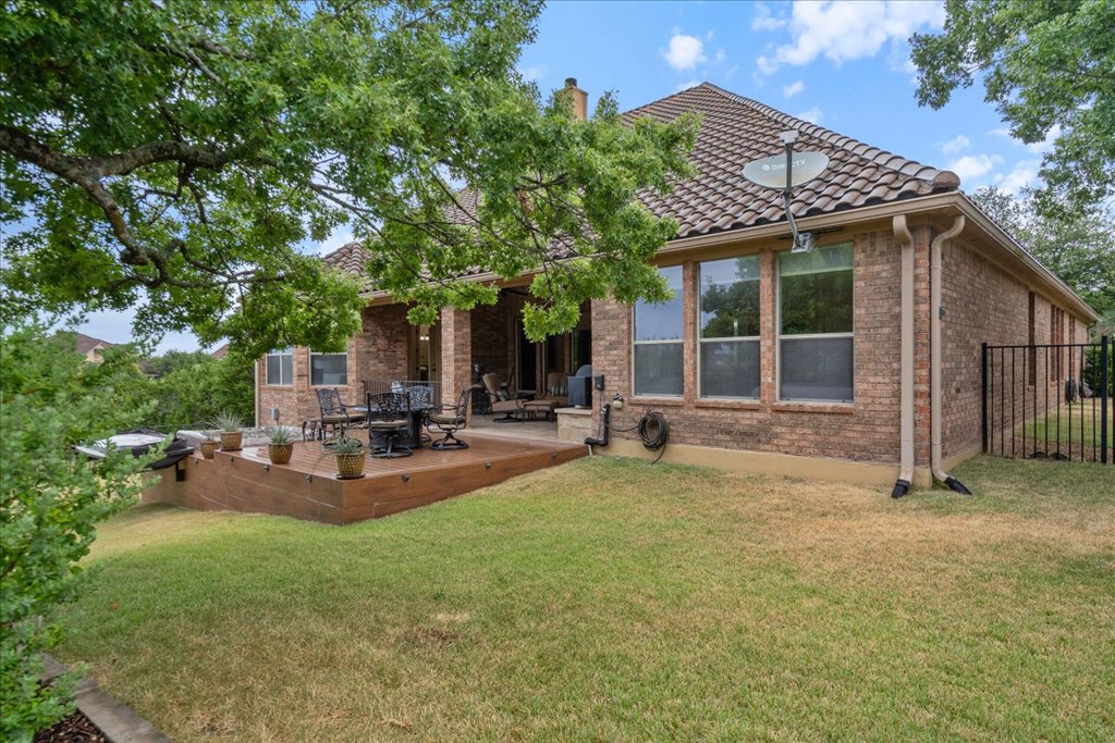 3920 Vail Divide Bee Cave, TX 78738 - Photo 32 of 34 a view of a house with backyard porch and sitting area