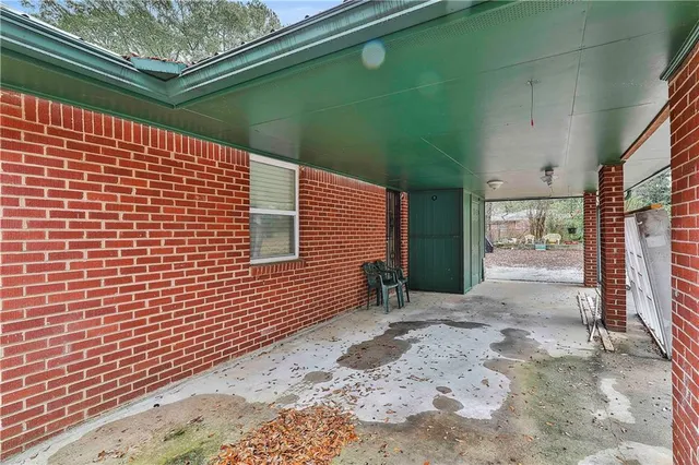 a backyard of a house