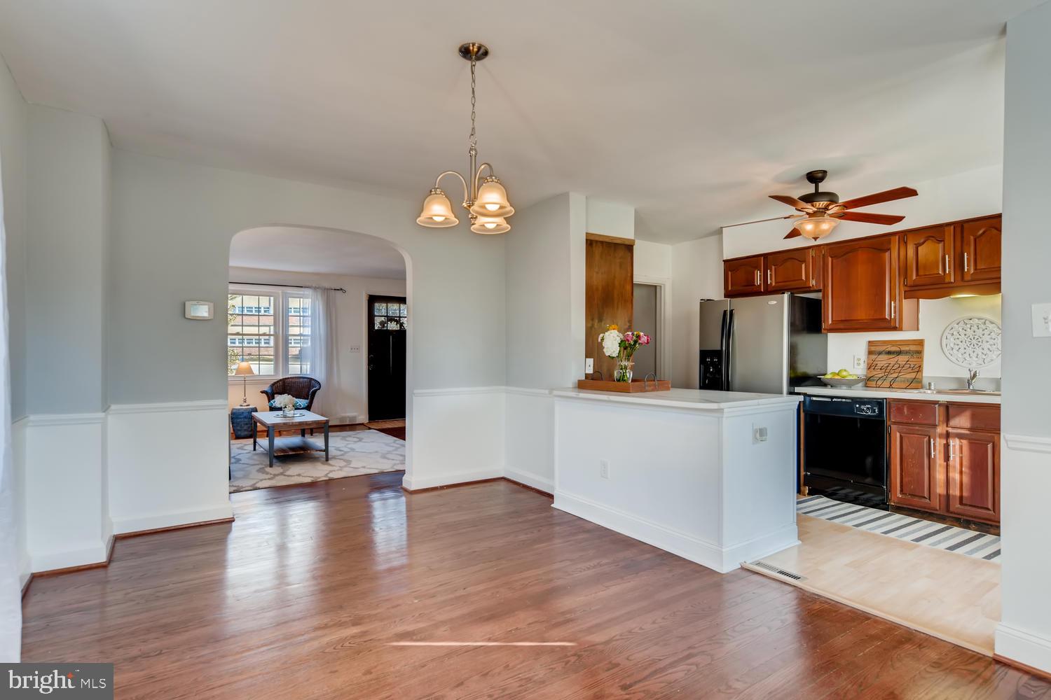 151 Dumbarton Road Baltimore, MD 21212 - Photo 8 of 32 New Island opening Kitchen to Dining Room