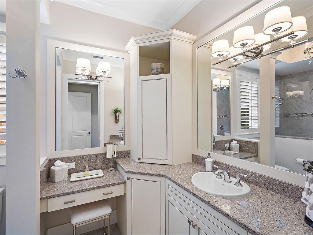 16336 Daysailor Trail Lakewood Ranch, FL 34202 - Photo 48 of 88 a bathroom with a granite countertop sink mirror and double