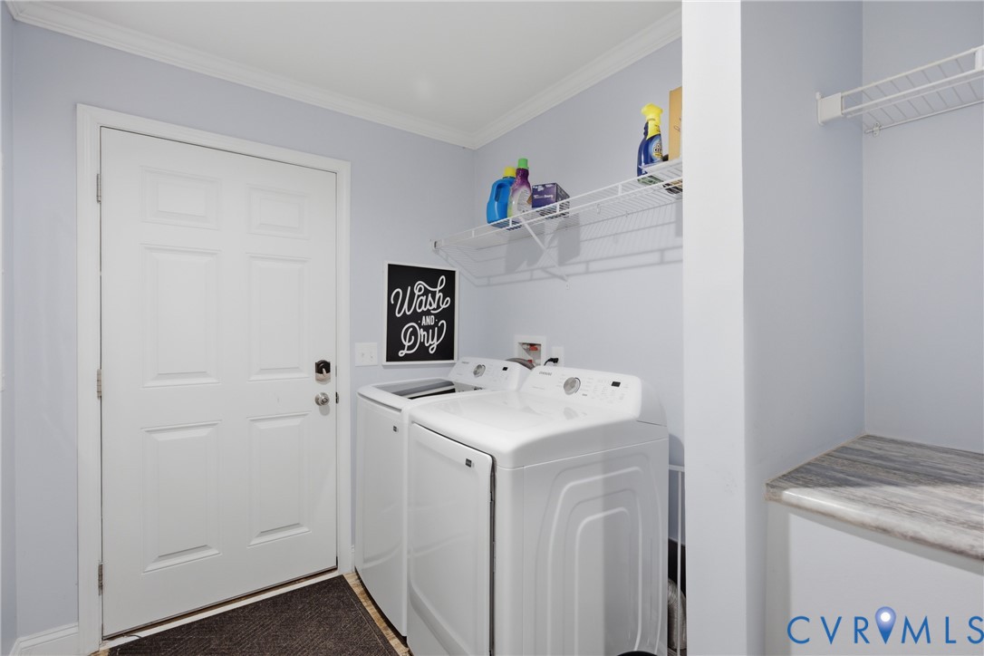 93 Faraway Road Saluda, VA 23149 - Photo 30 of 58 a utility room with dryer and washer