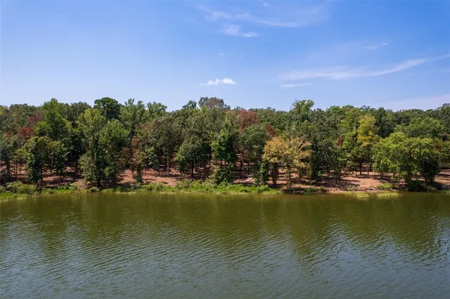 a view of a lake with houses