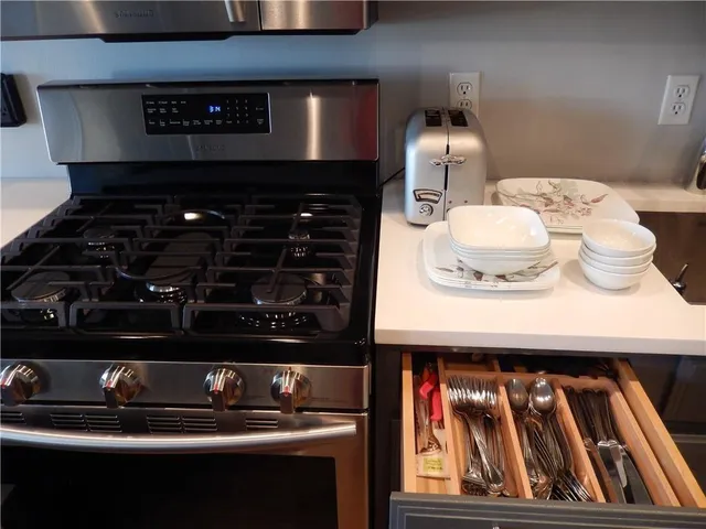 a close view of stove