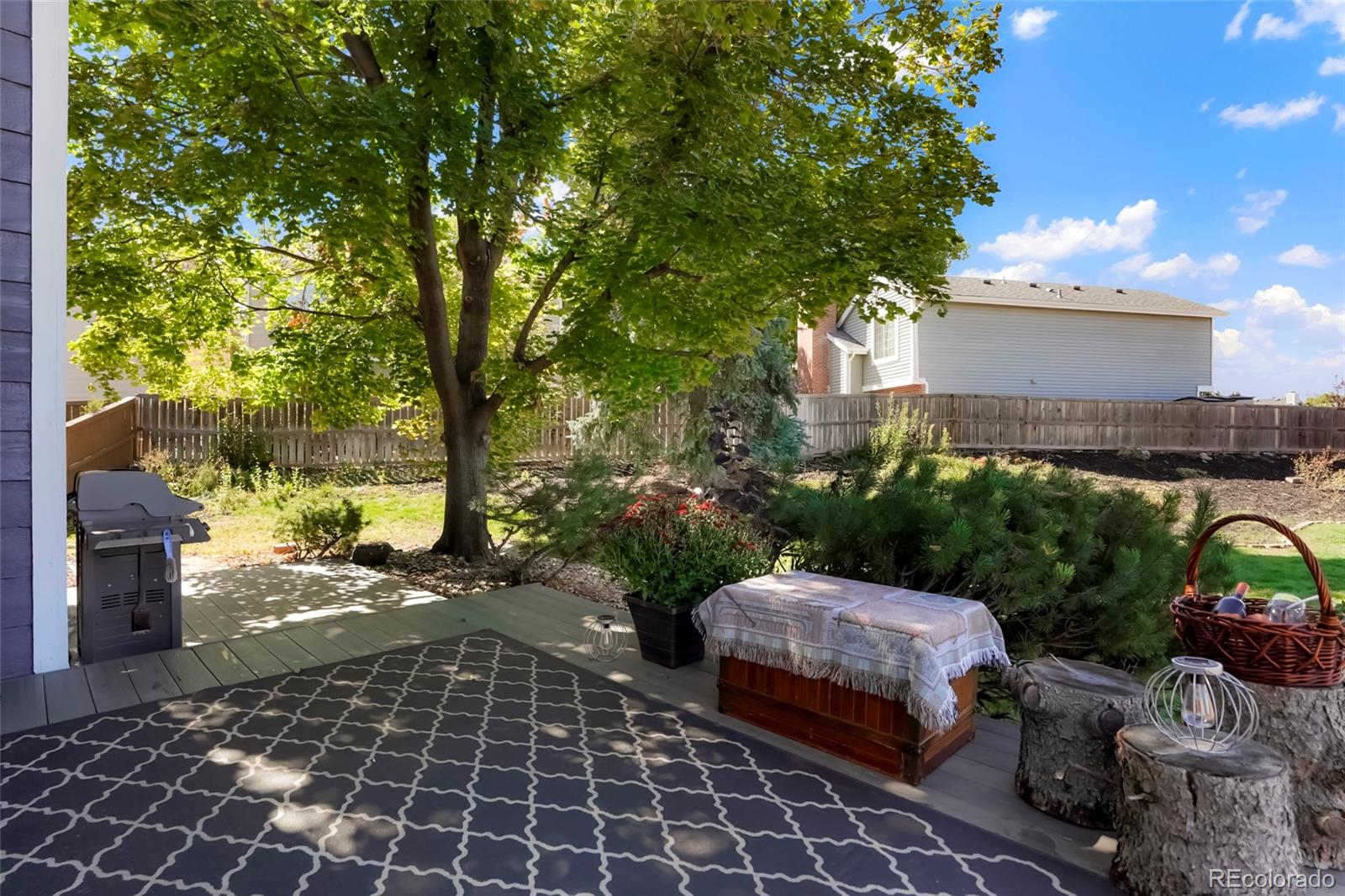 9191 Hickory Circle Highlands Ranch, CO 80126 - Photo 23 of 27 a backyard of a house with lots of green space