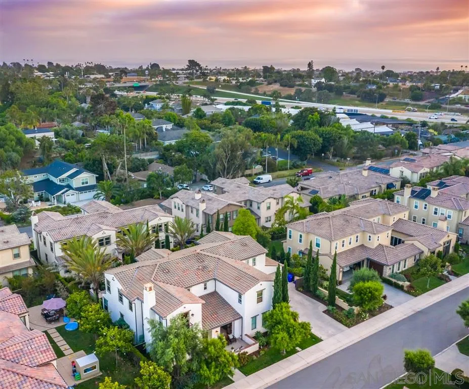 757 Blossom Road Encinitas, CA 92024 - Photo 3 of 25 an aerial view of a city with lots of residential buildings