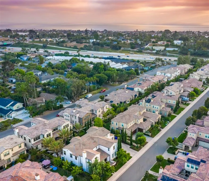 757 Blossom Road Encinitas, CA 92024 - Photo 4 of 25 an aerial view of a city with lots of residential buildings