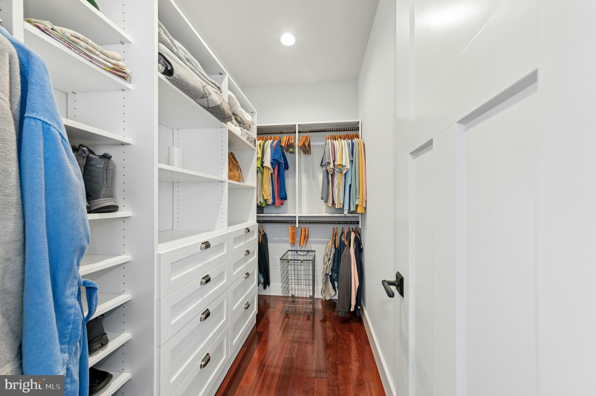 1235 River Road Upper Black Eddy, PA 18972 - Photo 20 of 41 a view of walk in closet with clothes and shoes