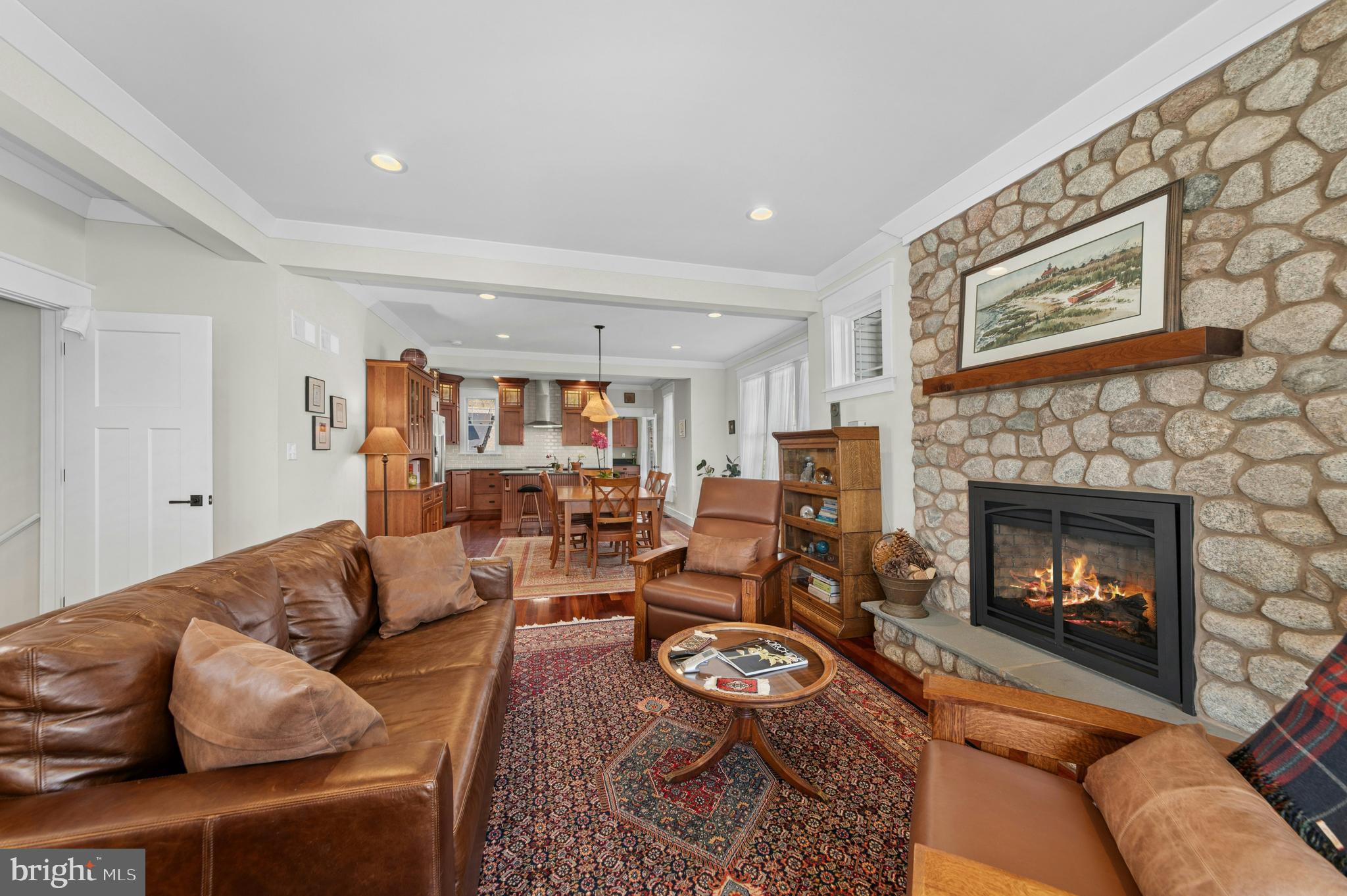 1235 River Road Upper Black Eddy, PA 18972 - Photo 10 of 41 a living room with furniture and a fireplace