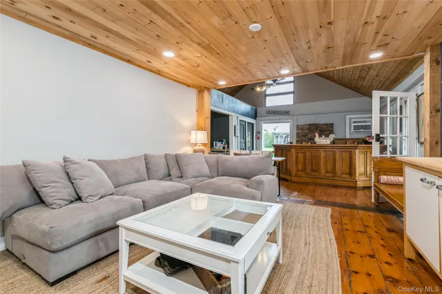 a living room with furniture and a couch